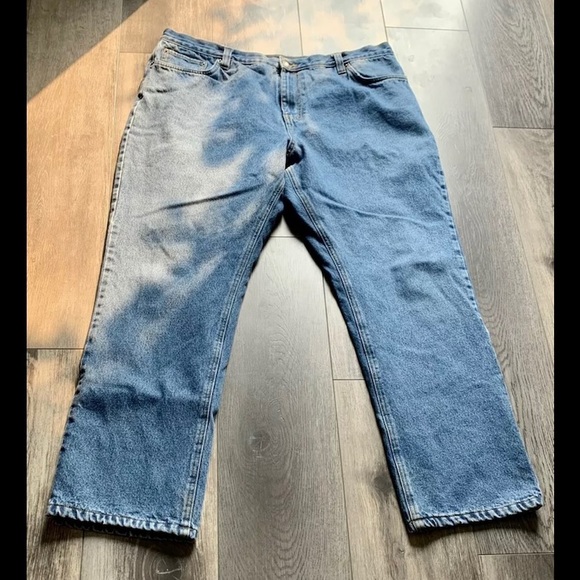 Men’s Insulated Jeans NEVADA Red LINED Denim 44x32 Warm Outdoors For Winter - Picture 2 of 6